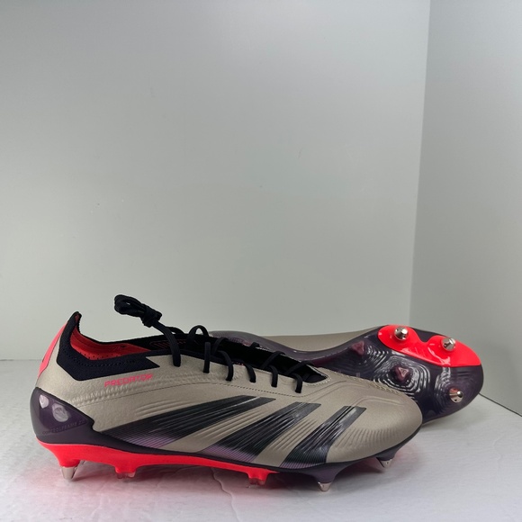 adidas Predator Elite SG Mens Size 13 Soccer Cleats Platinum Metallic ID0913 - Picture 1 of 11
